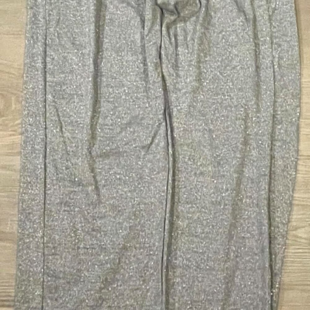 HTF Adam Selman Sport Hi-Rise Sweatpant Htr Grey Medium metallic - Picture 8 of 9